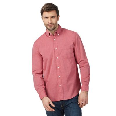 Maine New England Big and tall pink long sleeved shirt